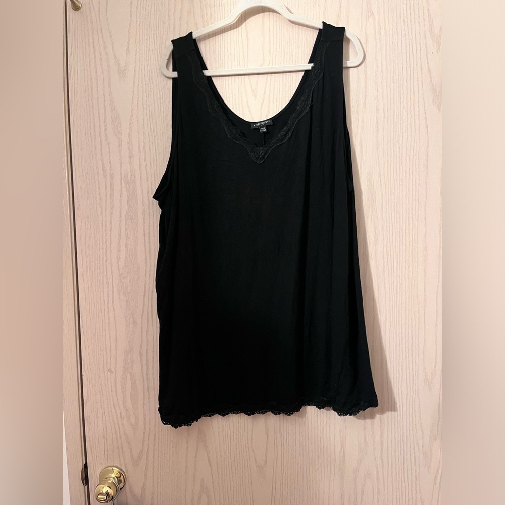 Lane Bryant Elegant Black Sleeveless Top